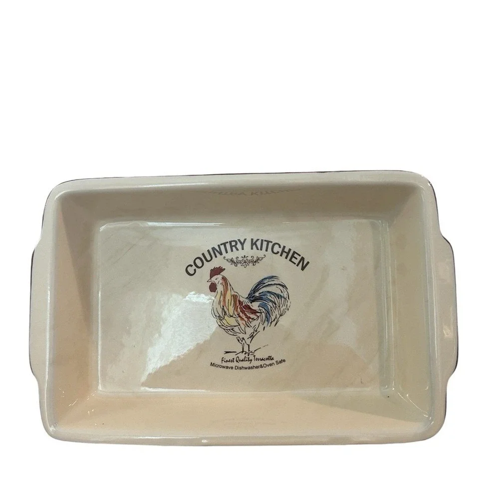 Vintage Terracotta Country Kitchen Cooking Dish